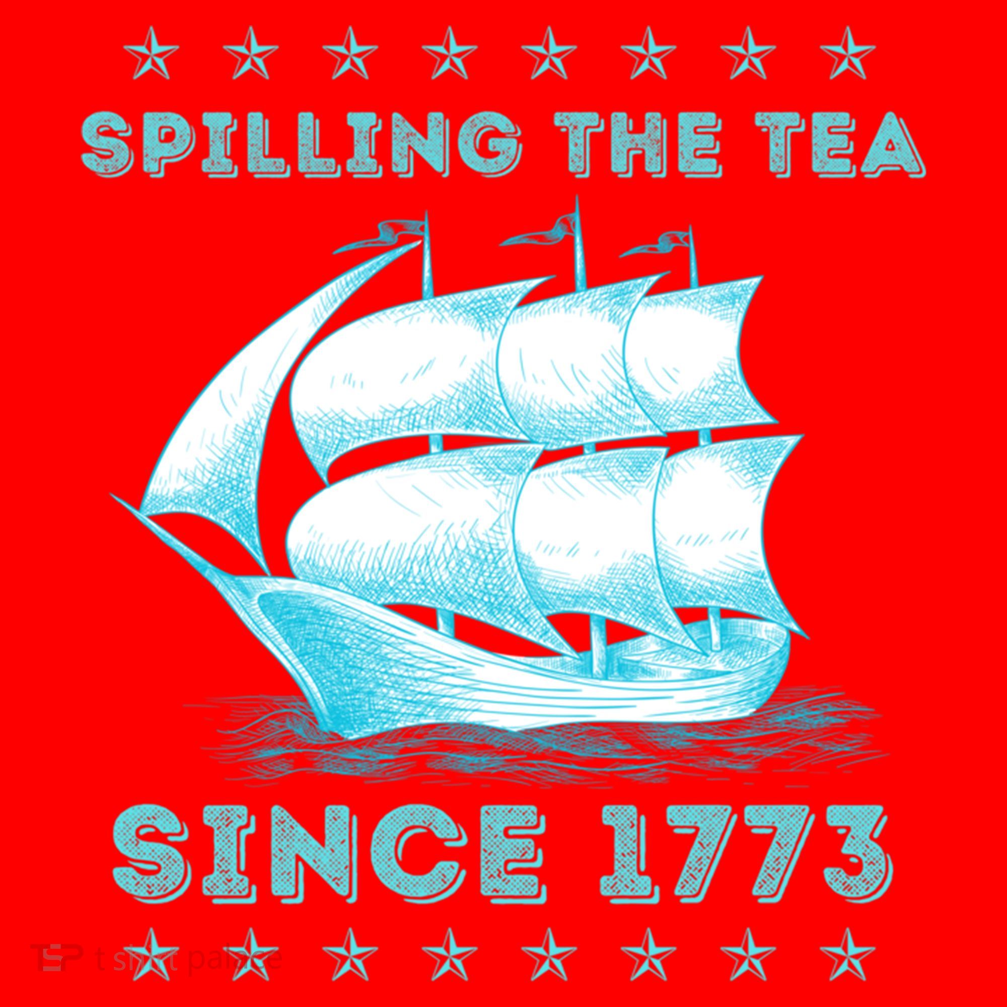 Fun 4th Of July Spilling The Tea Since 1773 History Teacher Gift Santa Hat