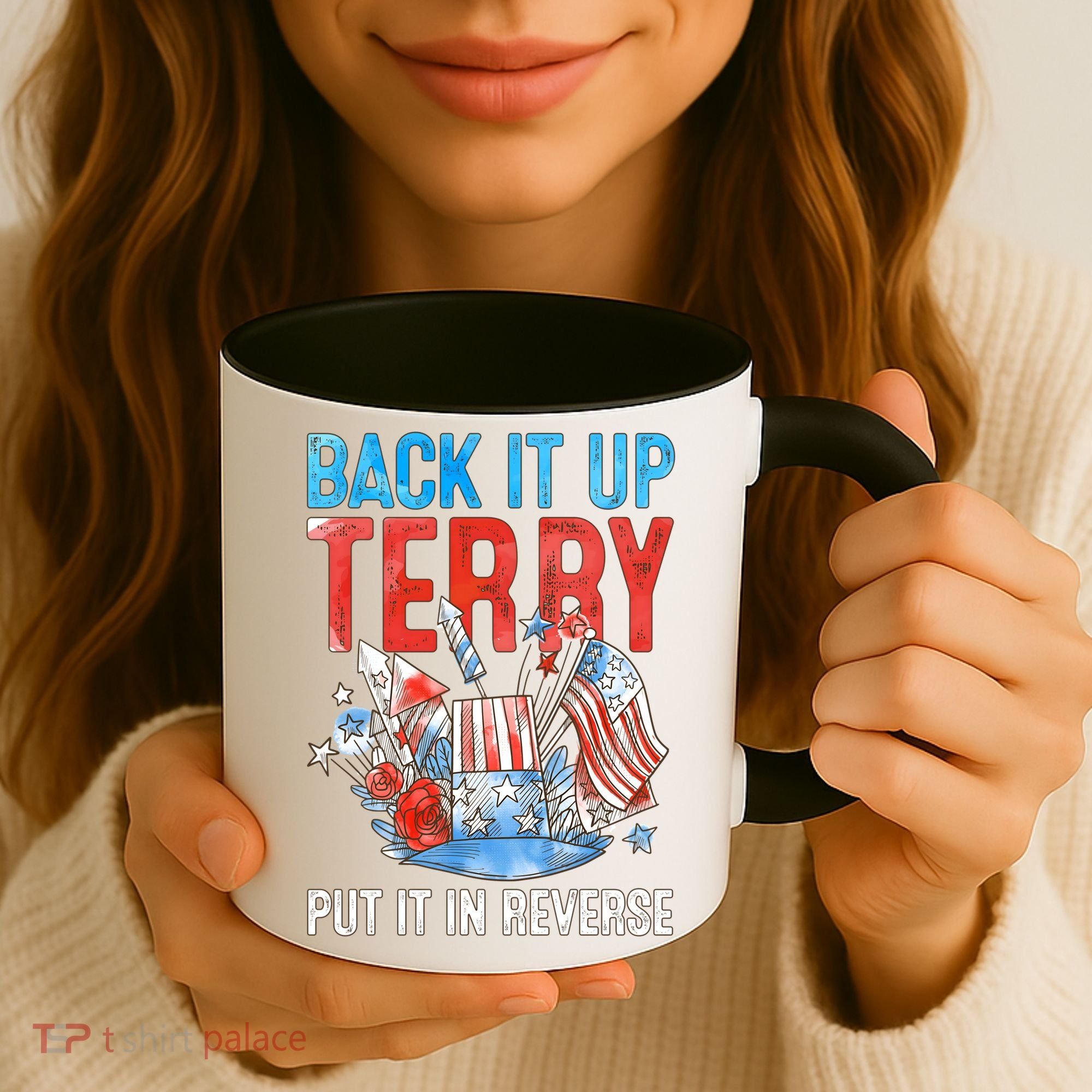 Funny 4th Of July Firework Back Up Terry Put It In Reverse Gift Coffee Mug