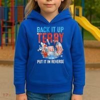 Funny 4th Of July Firework Back Up Terry Put It In Reverse Gift Kids Hoodie thumb 3