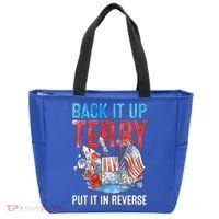 Funny 4th Of July Firework Back Up Terry Put It In Reverse Gift Tote Bag thumb 0
