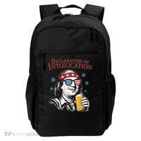 Funny 4th Of July Ben Franklin Declaration Of Intoxication Backpack thumb 0