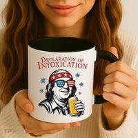 Funny 4th Of July Ben Franklin Declaration Of Intoxication Coffee Mug thumb 3