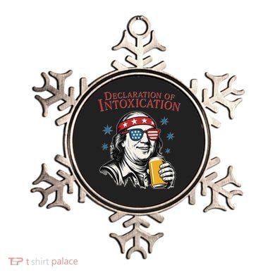 Funny 4th Of July Ben Franklin Declaration Of Intoxication Ornament