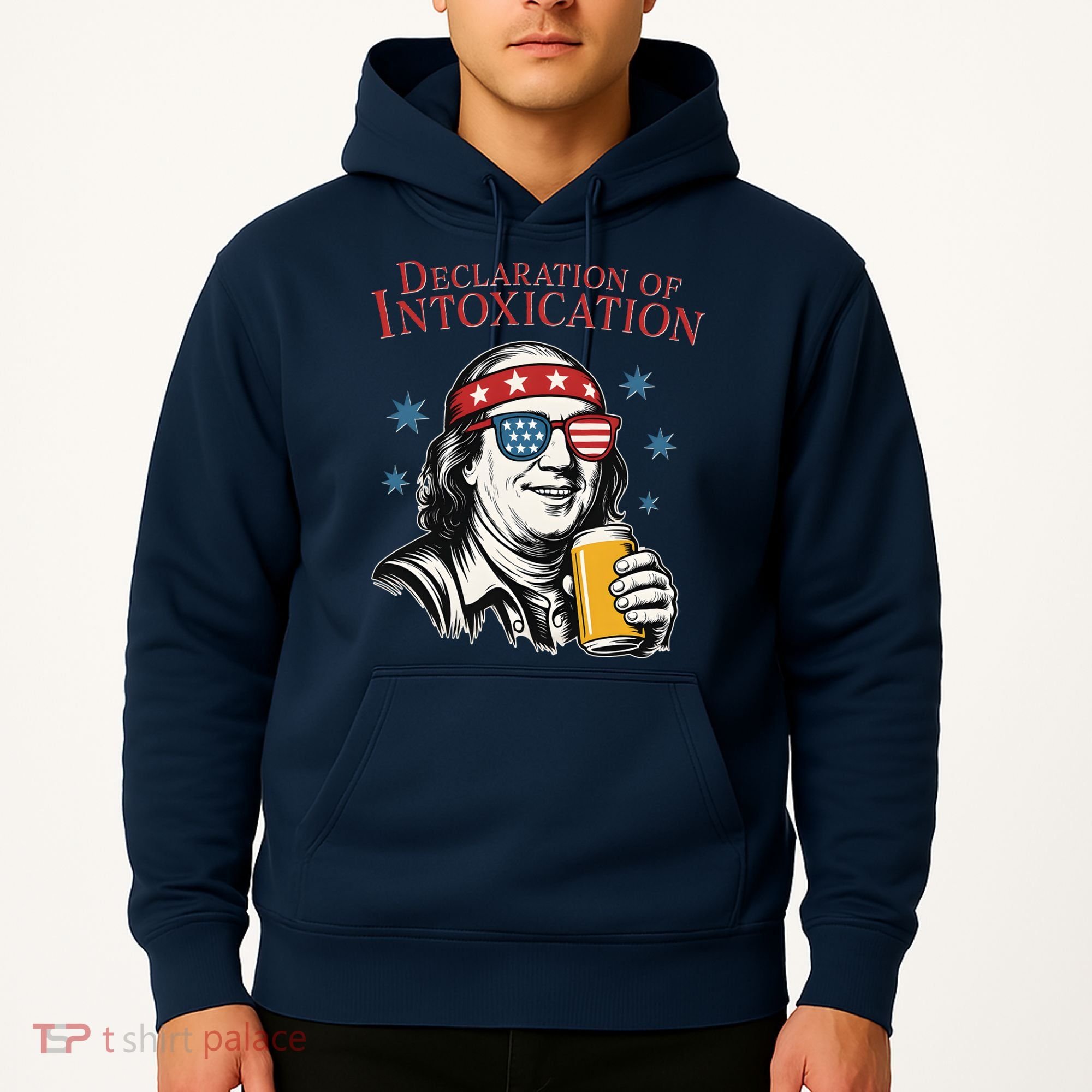 Funny 4th Of July Ben Franklin Declaration Of Intoxication Hoodie