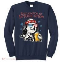 Funny 4th Of July Ben Franklin Declaration Of Intoxication Sweatshirt thumb 0