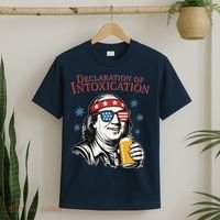 Funny 4th Of July Ben Franklin Declaration Of Intoxication T-Shirt thumb 2