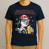 Funny 4th Of July Ben Franklin Declaration Of Intoxication T-Shirt thumb 3