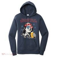 Funny 4th Of July Ben Franklin Declaration Of Intoxication Women's Hoodie thumb 0