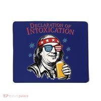 Funny 4th Of July Ben Franklin Declaration Of Intoxication Mousepad thumb 0