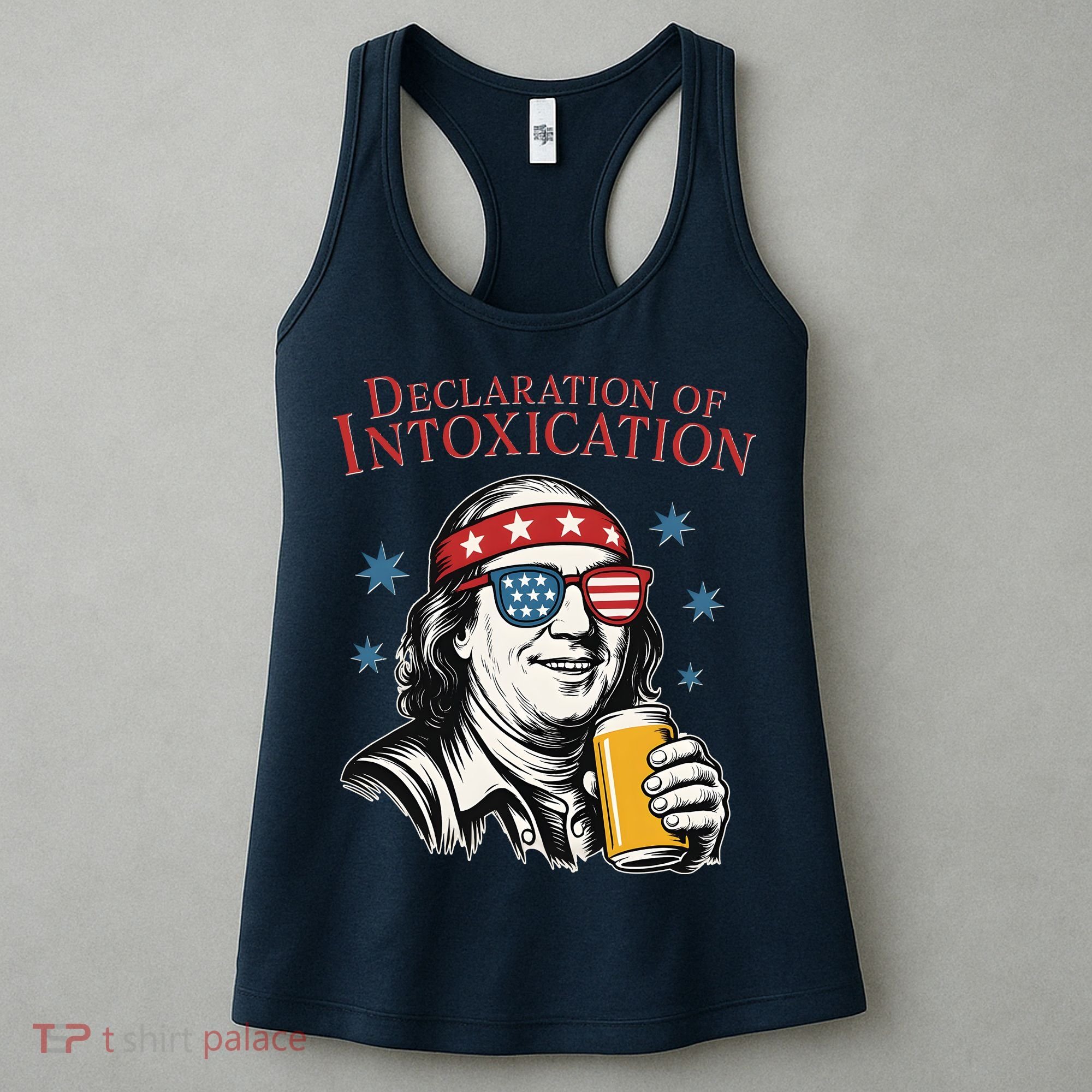 Funny 4th Of July Ben Franklin Declaration Of Intoxication Women's Tank Top