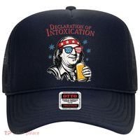 Funny 4th Of July Ben Franklin Declaration Of Intoxication Hat thumb 0