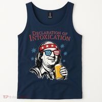 Funny 4th Of July Ben Franklin Declaration Of Intoxication Tank Top thumb 2