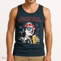 Funny 4th Of July Ben Franklin Declaration Of Intoxication Tank Top thumb 3