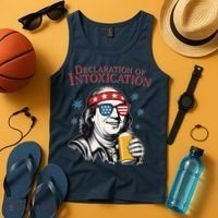 Funny 4th Of July Ben Franklin Declaration Of Intoxication Tank Top thumb 4