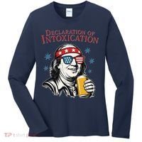 Funny 4th Of July Ben Franklin Declaration Of Intoxication Women's Long Sleeve Shirt thumb 0