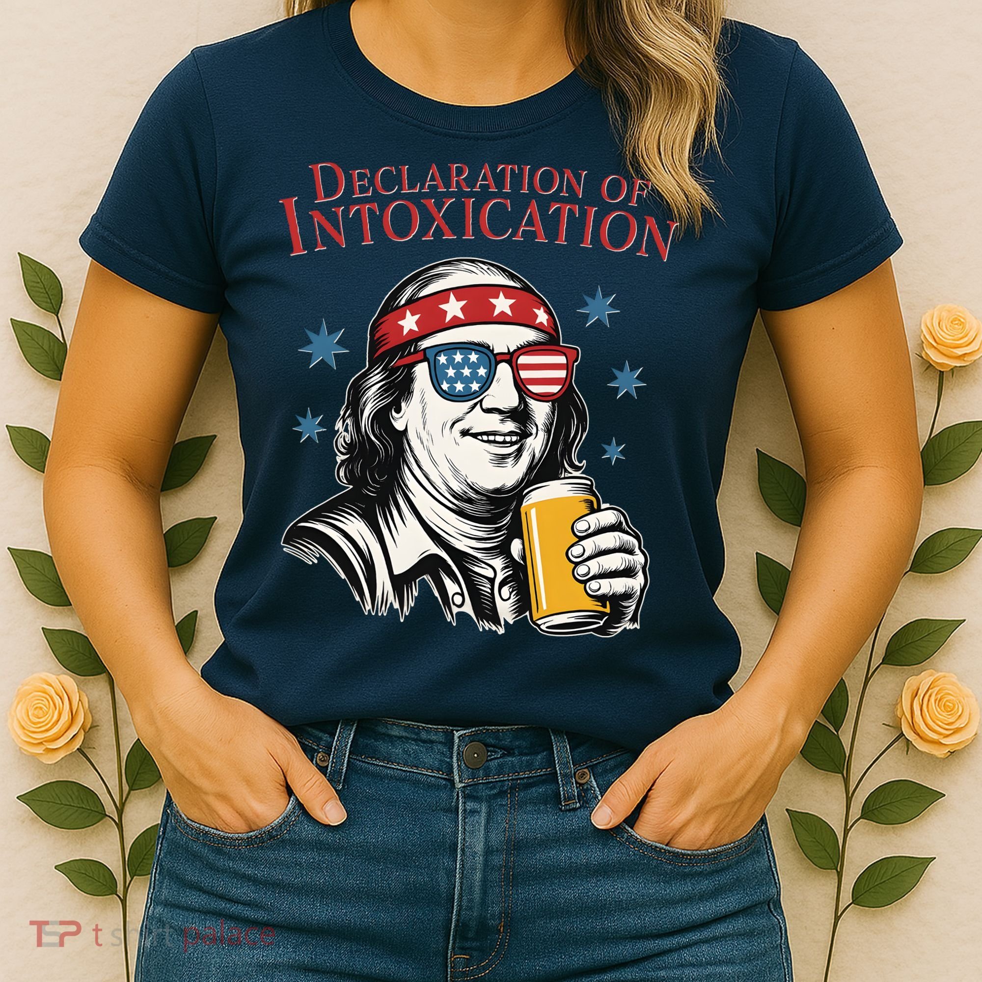 Funny 4th Of July Ben Franklin Declaration Of Intoxication Women's T-Shirt