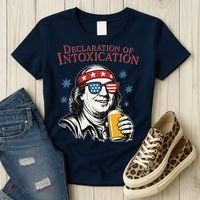 Funny 4th Of July Ben Franklin Declaration Of Intoxication Women's T-Shirt thumb 3