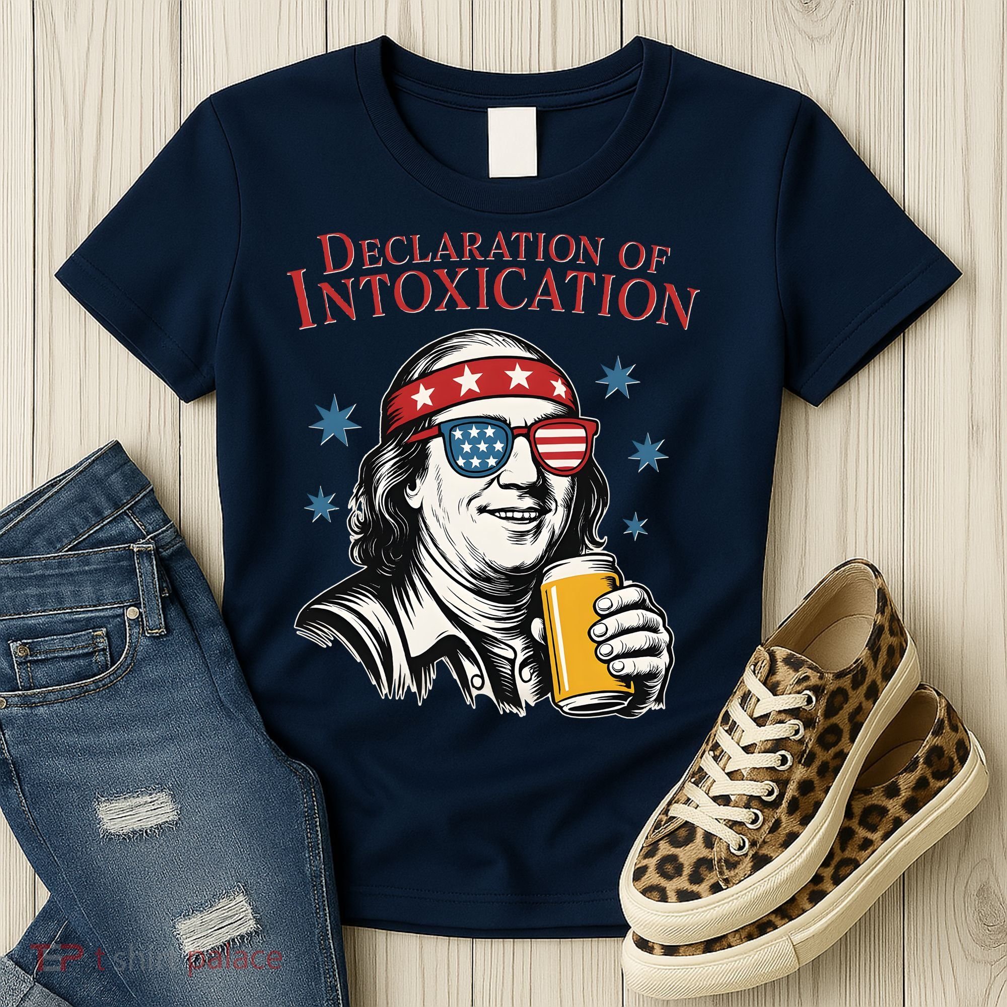 Funny 4th Of July Ben Franklin Declaration Of Intoxication Women's T-Shirt