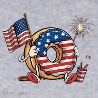 Funny 4th Of July Independence Donut Touch My Freedom Women's Sweatshirt thumb 2