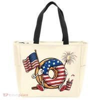 Funny 4th Of July Independence Donut Touch My Freedom Tote Bag thumb 0