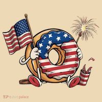 Funny 4th Of July Independence Donut Touch My Freedom Tote Bag thumb 4