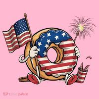 Funny 4th Of July Independence Donut Touch My Freedom Coaster thumb 2