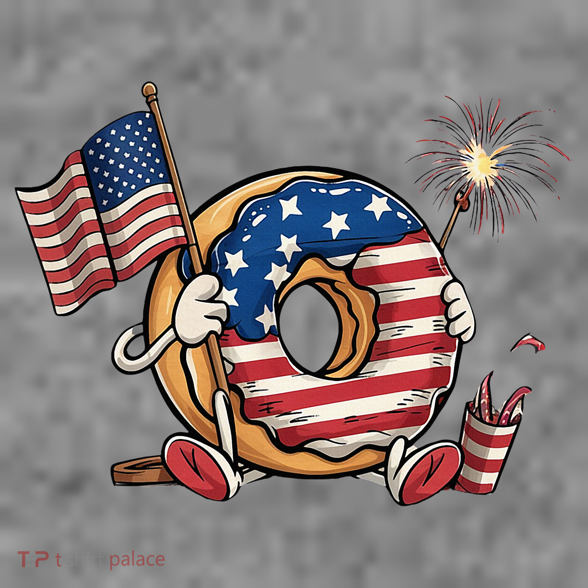 Funny 4th Of July Independence Donut Touch My Freedom Toddler Hoodie