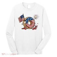 Funny 4th Of July Independence Donut Touch My Freedom Long Sleeve Shirt thumb 0