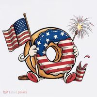Funny 4th Of July Independence Donut Touch My Freedom Apron thumb 3