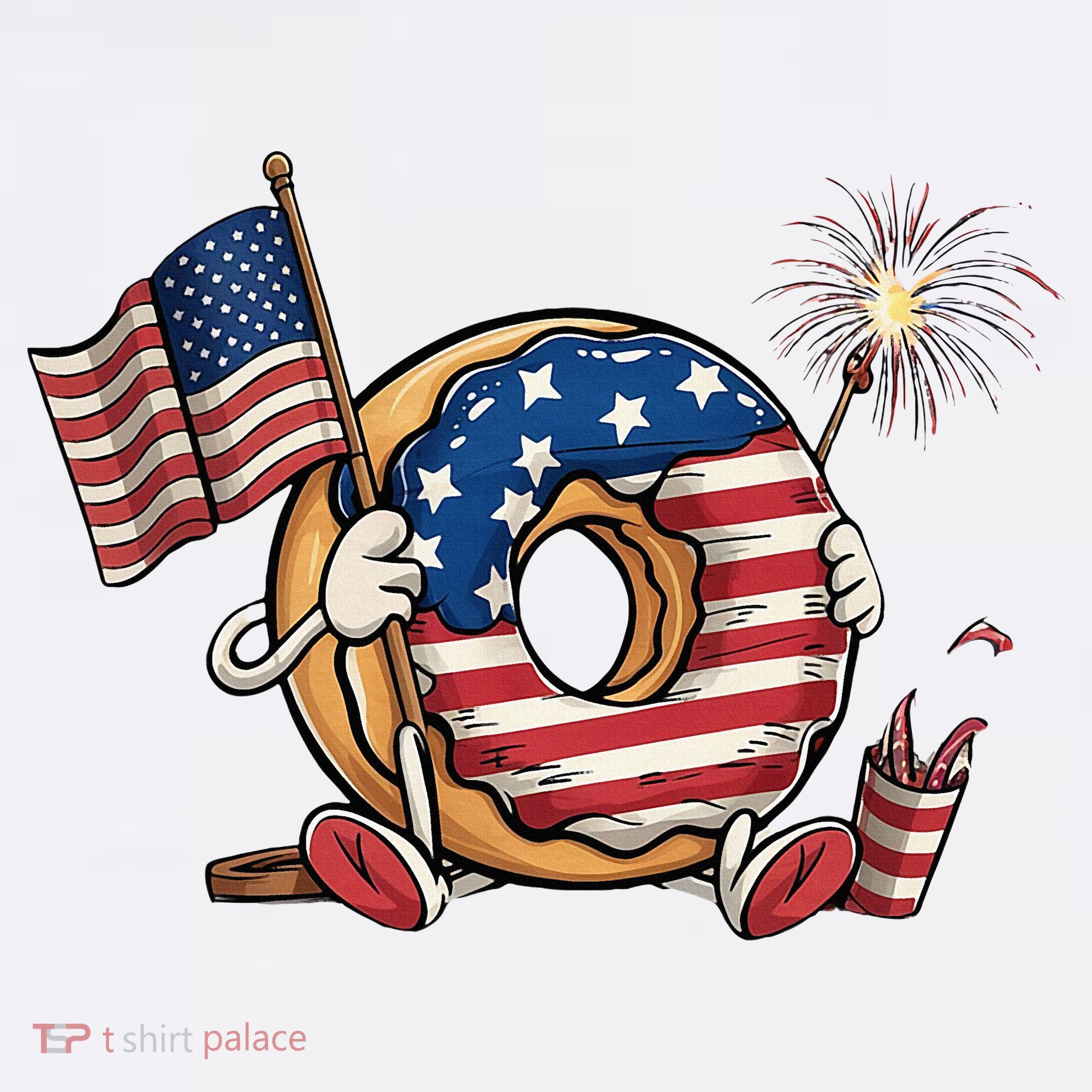 Funny 4th Of July Independence Donut Touch My Freedom Apron