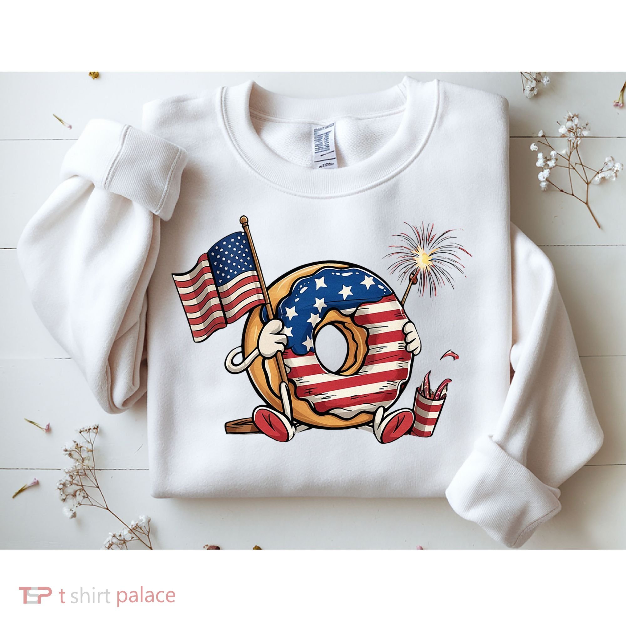 Funny 4th Of July Independence Donut Touch My Freedom Sweatshirt