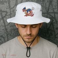 Funny 4th Of July Independence Donut Touch My Freedom Bucket Hat thumb 2
