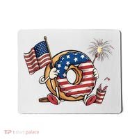 Funny 4th Of July Independence Donut Touch My Freedom Mousepad thumb 0