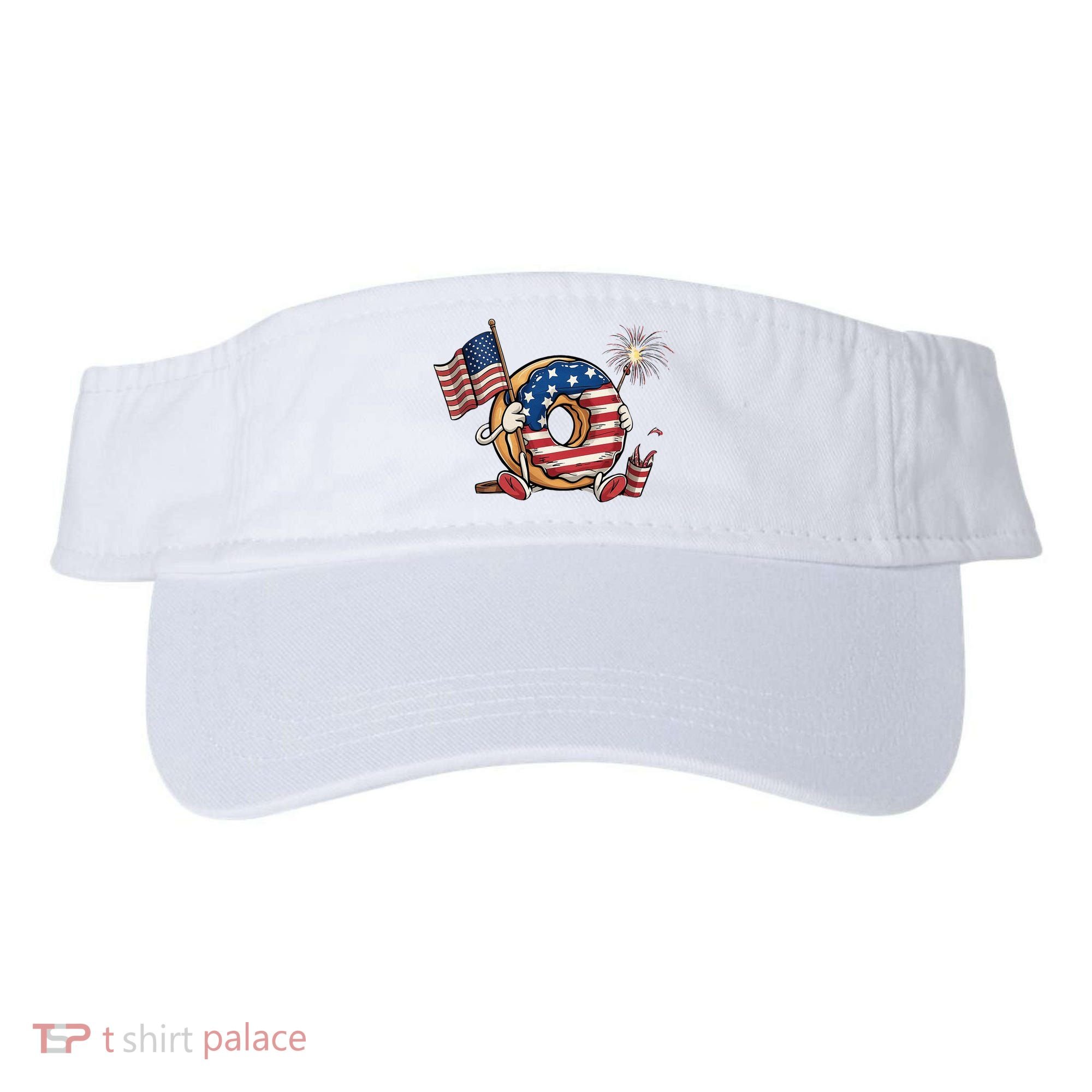 Funny 4th Of July Independence Donut Touch My Freedom Visor
