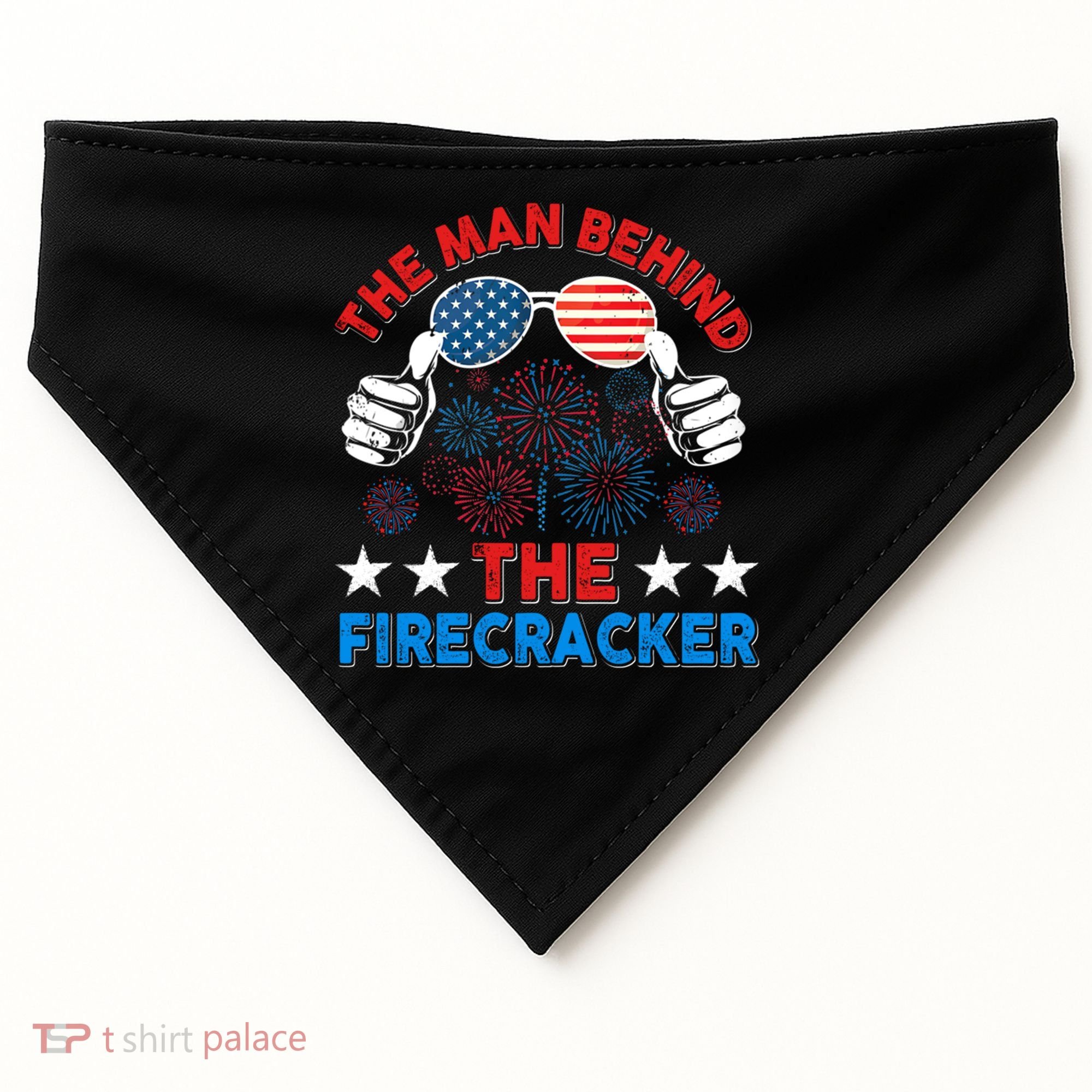 Funny 4th Of July The Behind The Firecracker Patriotic Gift USA-Made Doggie Bandana