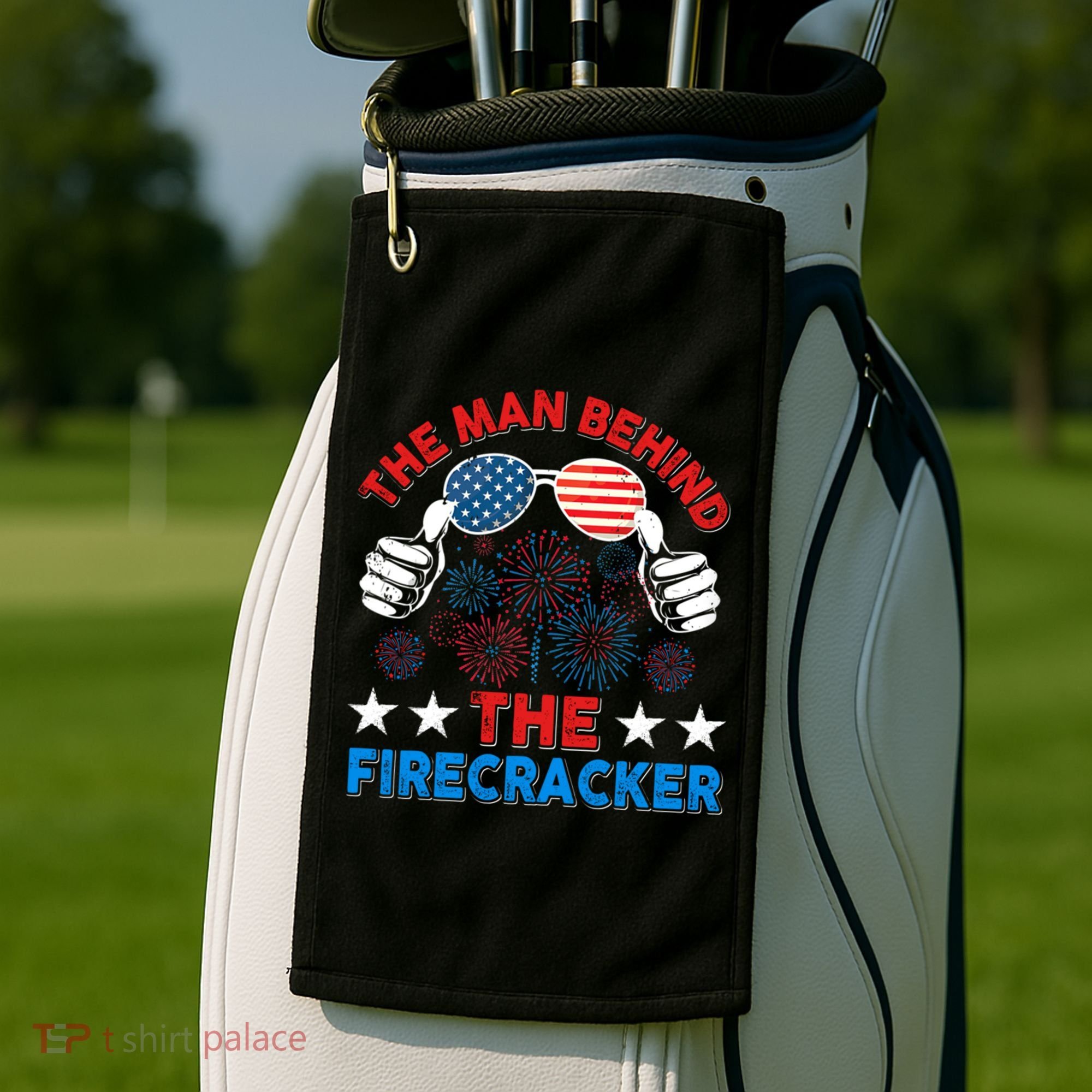 Funny 4th Of July The Behind The Firecracker Patriotic Gift Golf Towel