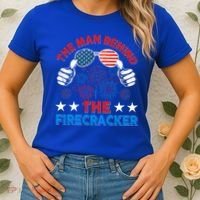 Funny 4th Of July The Behind The Firecracker Patriotic Gift Women's T-Shirt thumb 2