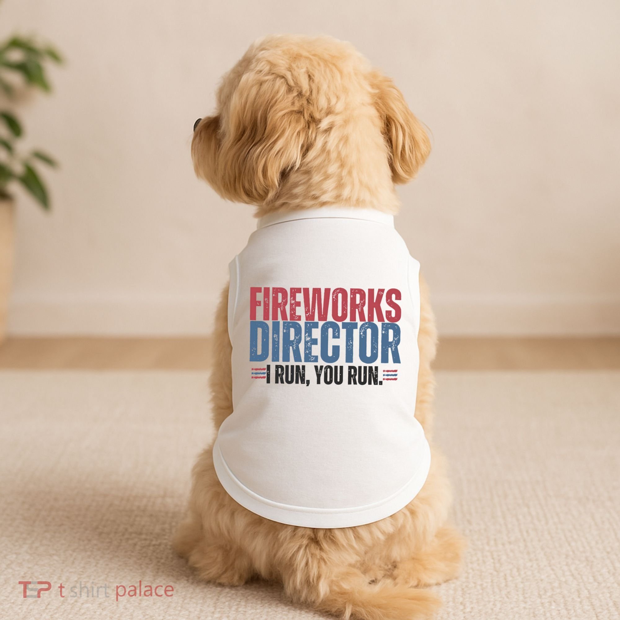 Funny 4th Of July Fireworks Director Independence Day Doggie Tank