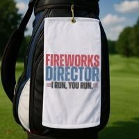 Funny 4th Of July Fireworks Director Independence Day Golf Towel thumb 2