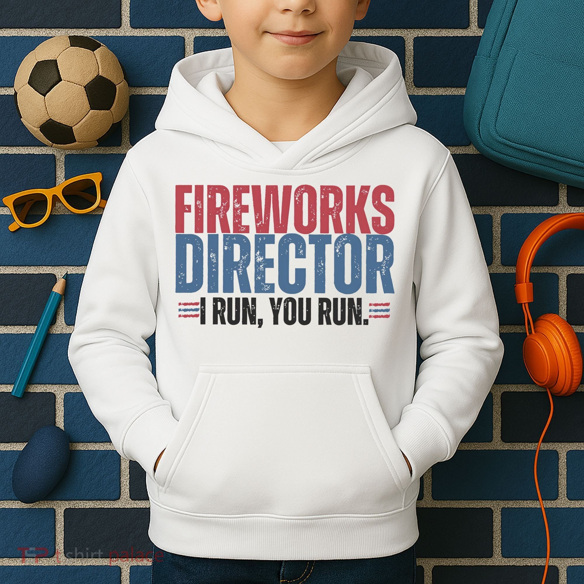 Funny 4th Of July Fireworks Director Independence Day Kids Hoodie