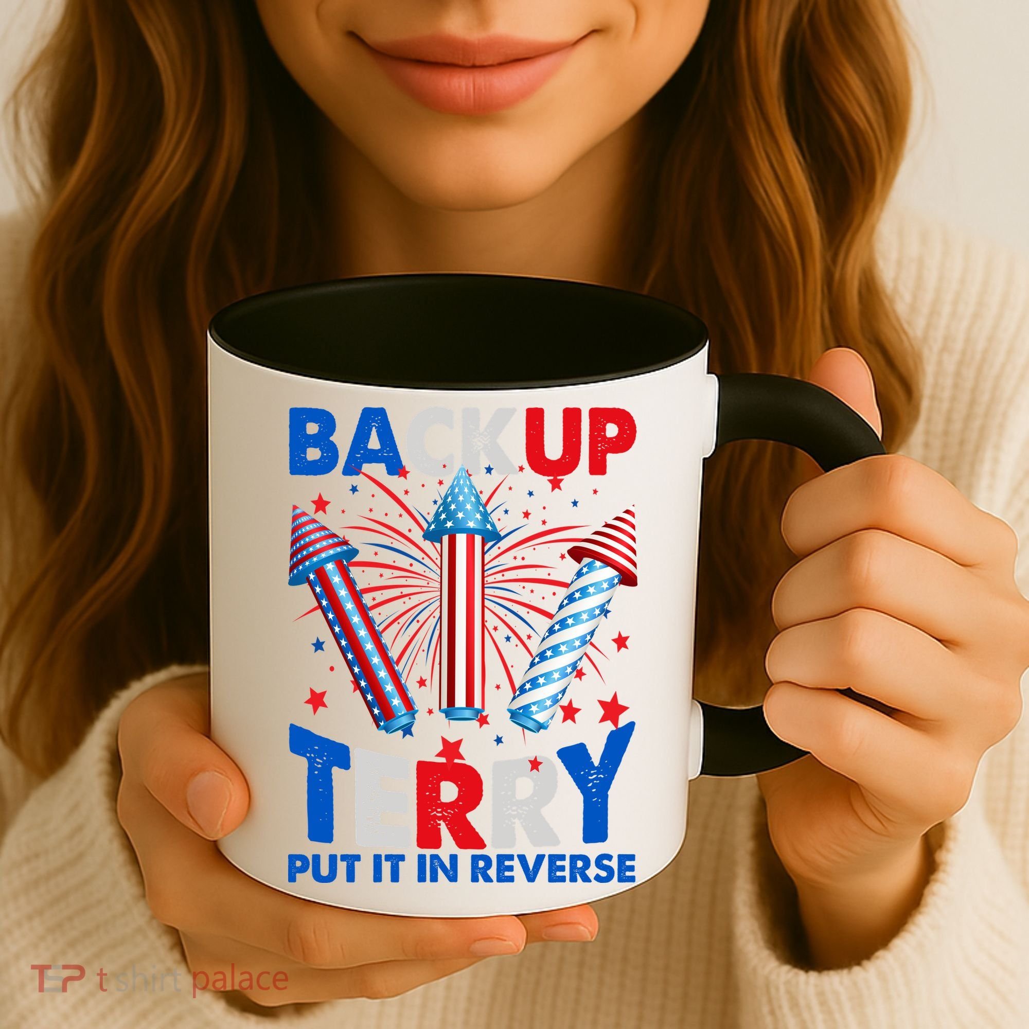 Fouth 4th Of July Back Up Terry Put It In Reverse Coffee Mug