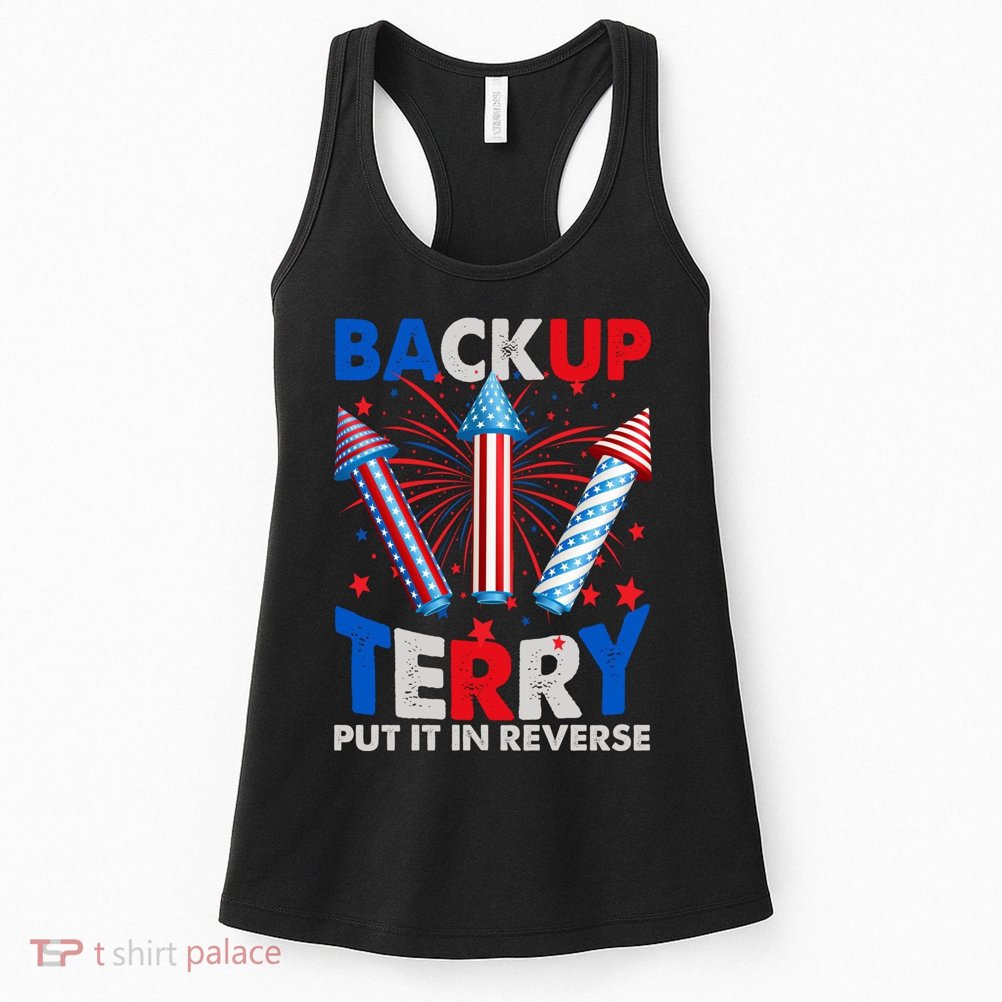 Fouth 4th Of July Back Up Terry Put It In Reverse Women's Tank Top