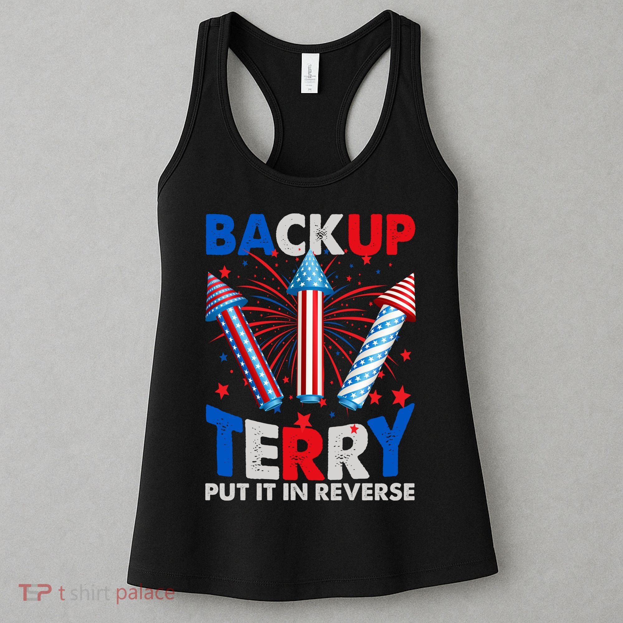 Fouth 4th Of July Back Up Terry Put It In Reverse Women's Tank Top
