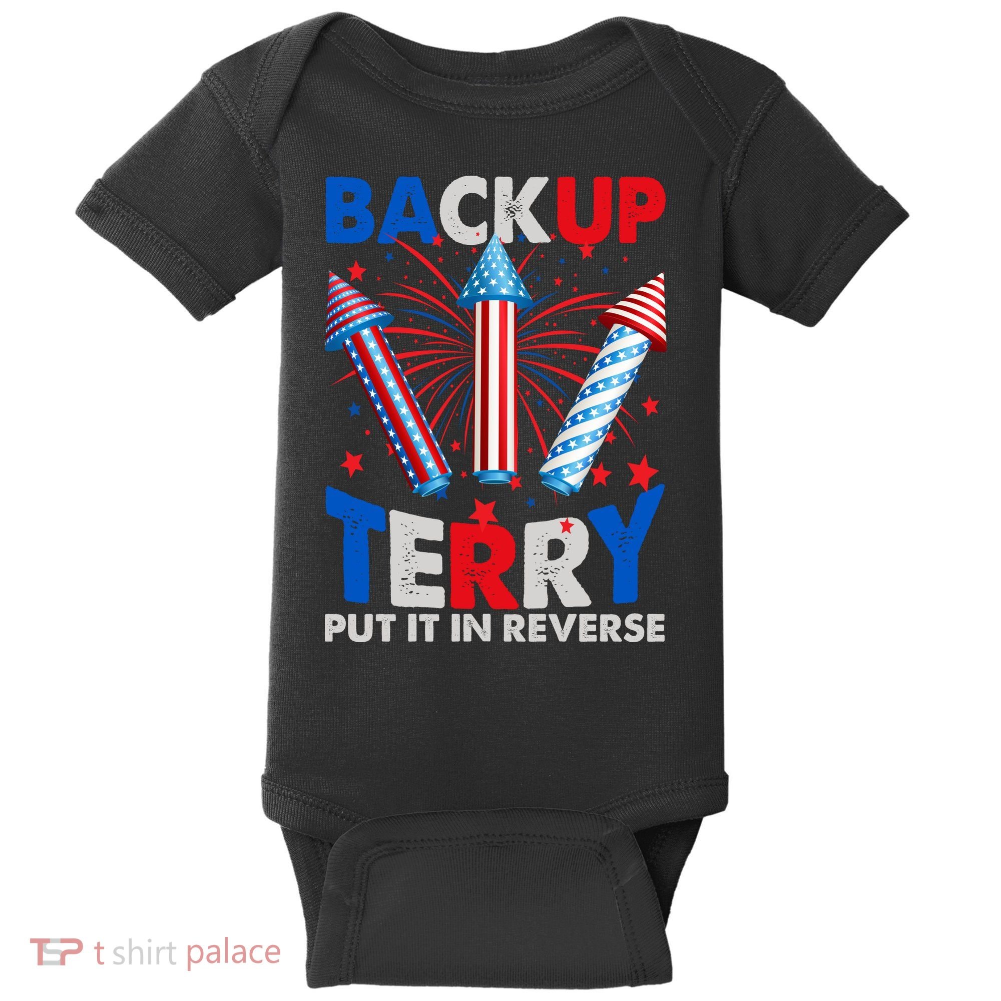 Fouth 4th Of July Back Up Terry Put It In Reverse Baby Bodysuit