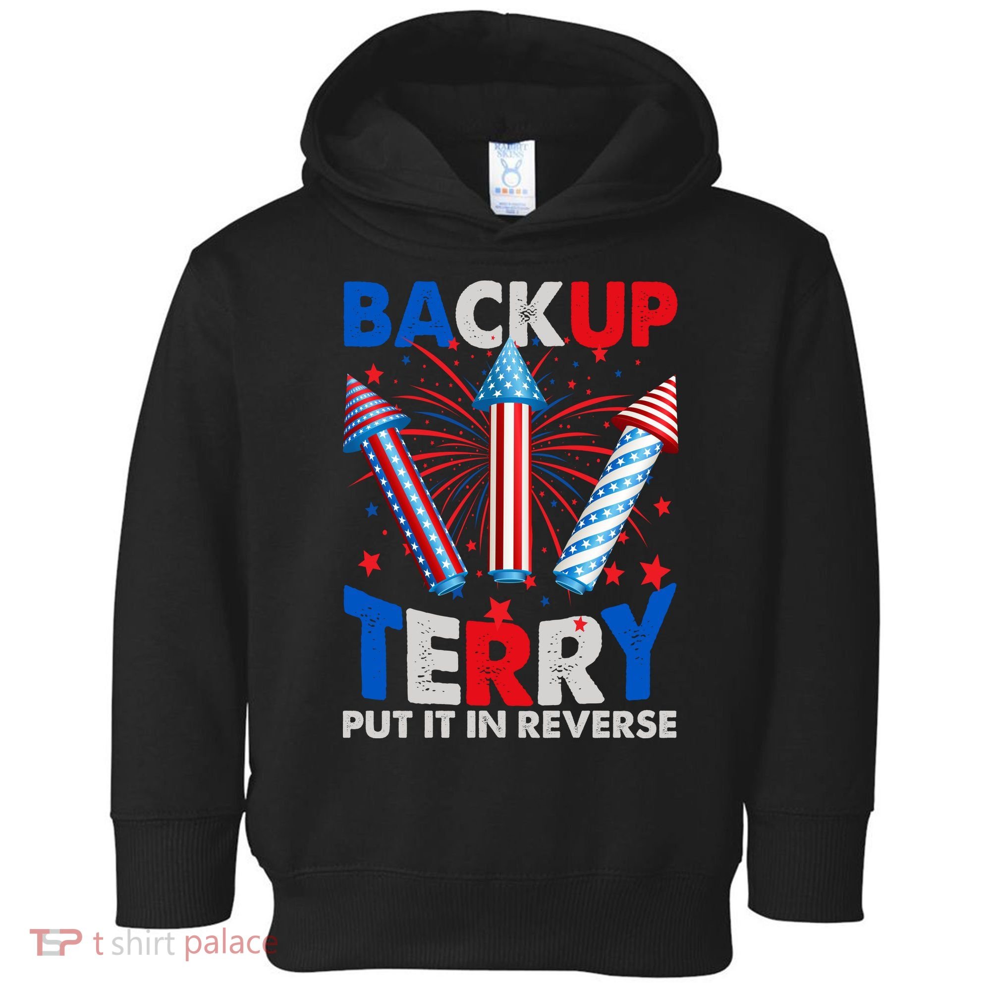 Fouth 4th Of July Back Up Terry Put It In Reverse Toddler Hoodie