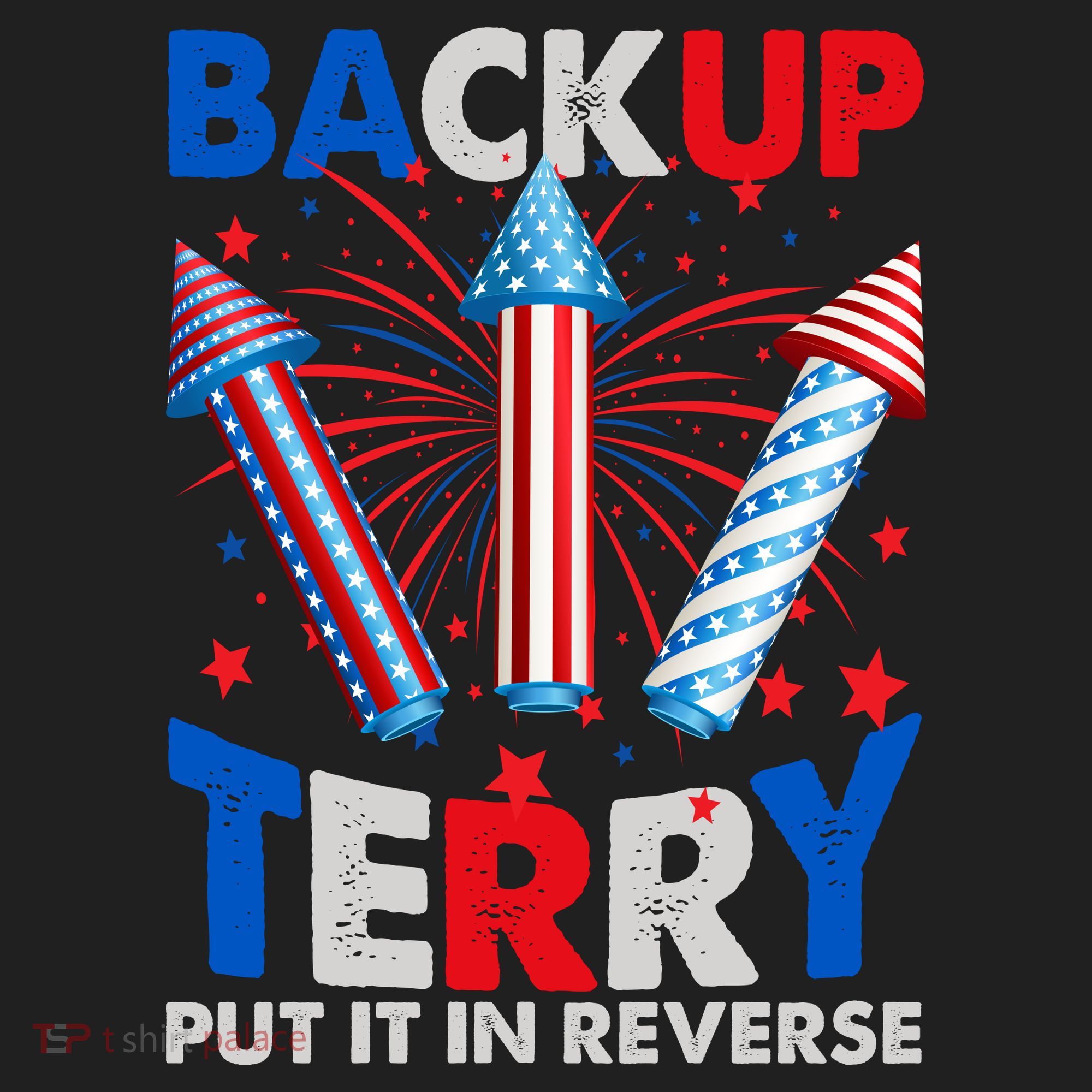 Fouth 4th Of July Back Up Terry Put It In Reverse Golf Towel