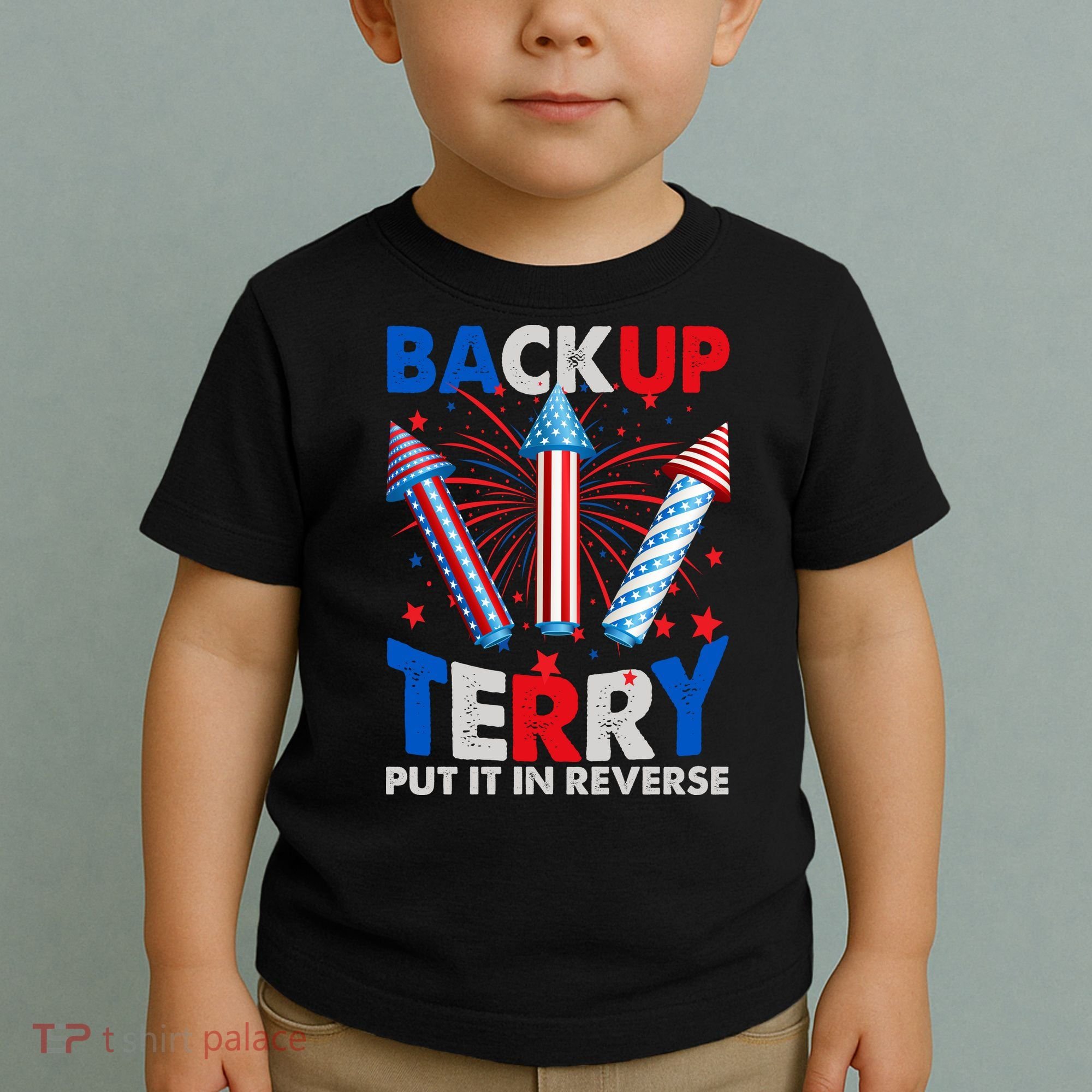 Fouth 4th Of July Back Up Terry Put It In Reverse Toddler T-Shirt