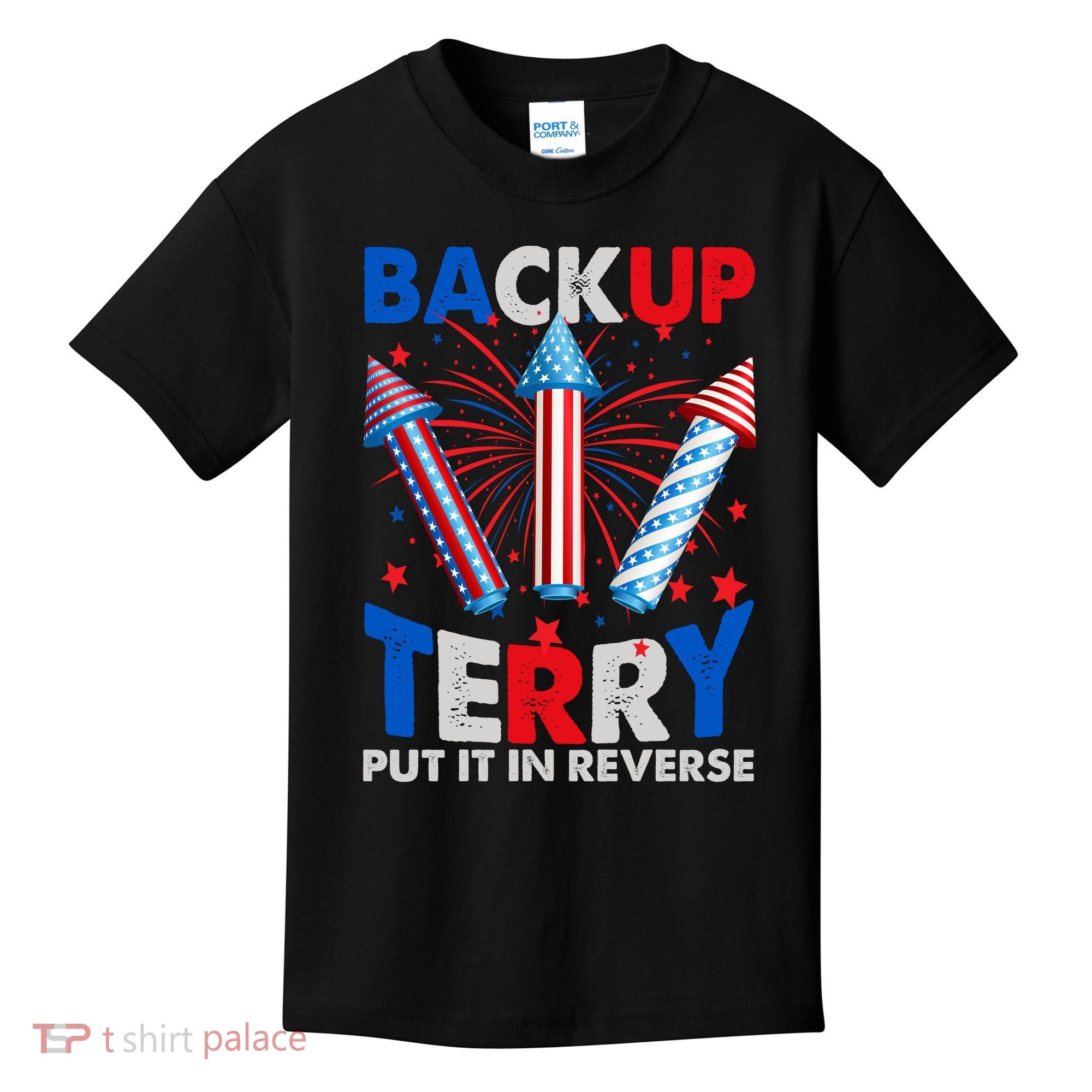 Fouth 4th Of July Back Up Terry Put It In Reverse Kids T-Shirt