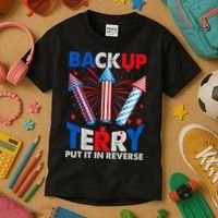 Fouth 4th Of July Back Up Terry Put It In Reverse Kids T-Shirt thumb 3