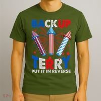 Fouth 4th Of July Back Up Terry Put It In Reverse T-Shirt thumb 3